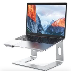 Sleek Silver Adjustable Stand for laptops